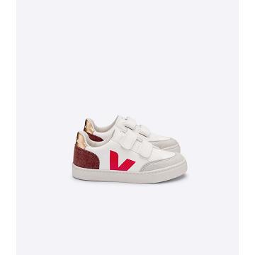 Veja V-12 CHROMEFREE Schoenen Kinderen White/Orange | BE 748LIS